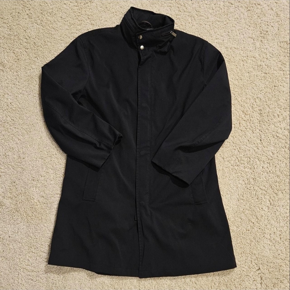 Michael Kors Men's Black Overcoat Jacket - Classic Long Coat